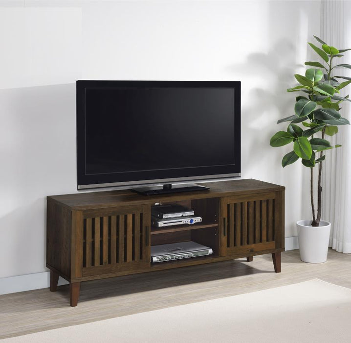 Mavro 60" Mid-Century Modern Media Console – Dark Pine Finish