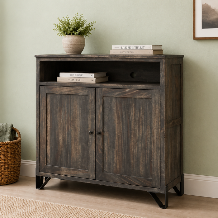 Sawyer Parota Wood 2 Door TV Stand / Bedroom Chest