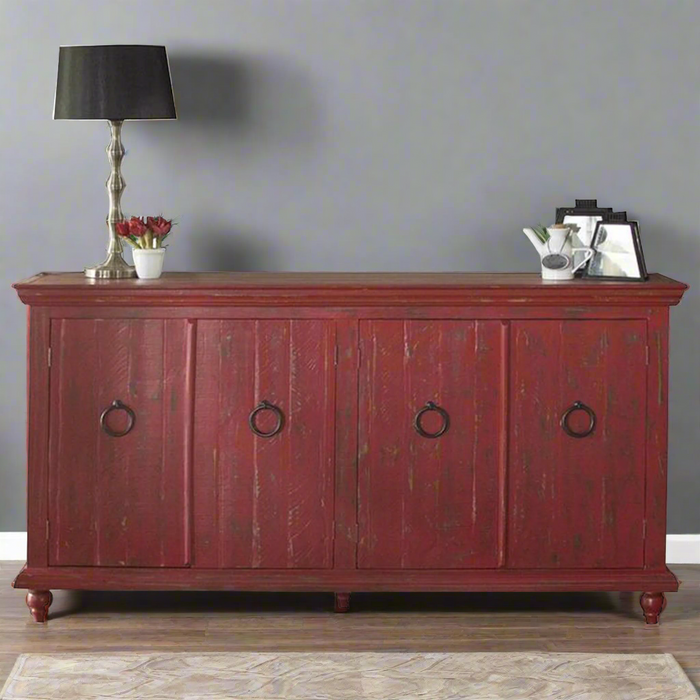 Macao 4 Door Sideboard - Red - 73"