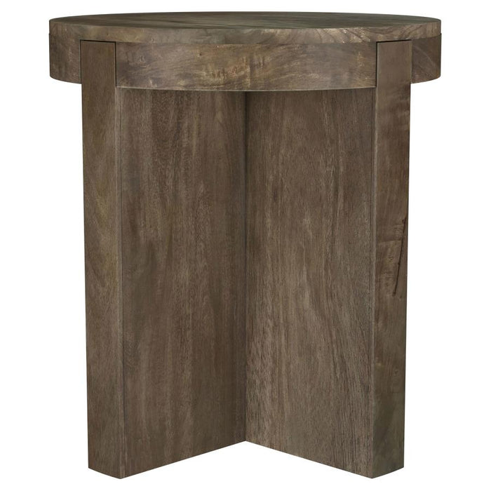 Cavara Solid Wood Coffee and End Table Set Brown