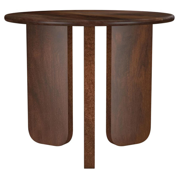 Zenvor 2-Piece Solid Wood Coffee and End Table Set Brown