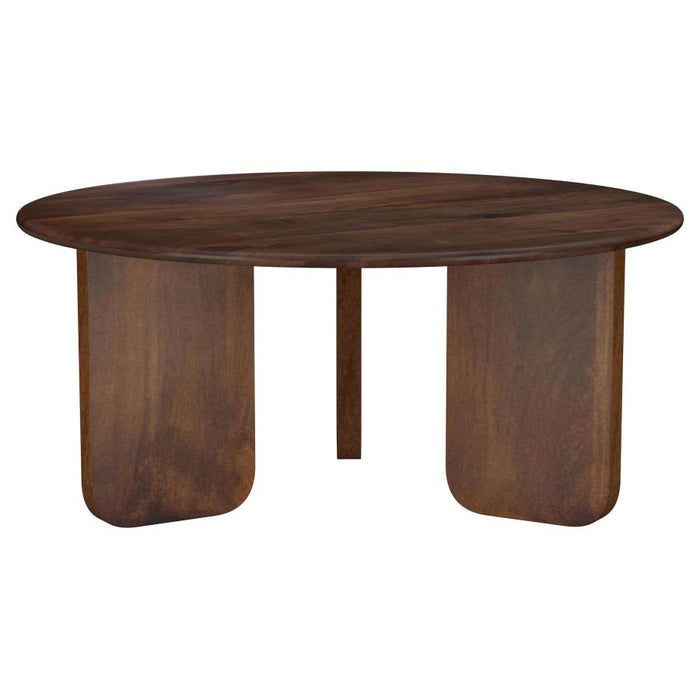 Zenvor 2-Piece Solid Wood Coffee and End Table Set Brown