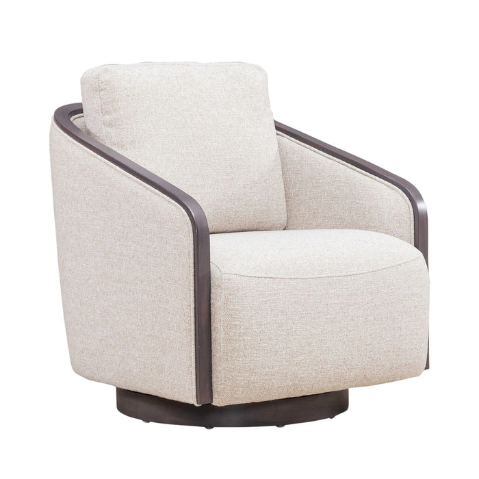 Meridian Collection Solid Wood Swivel Armchair