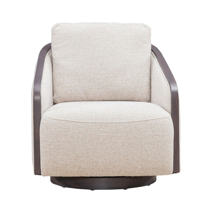 Meridian Collection Solid Wood Swivel Armchair