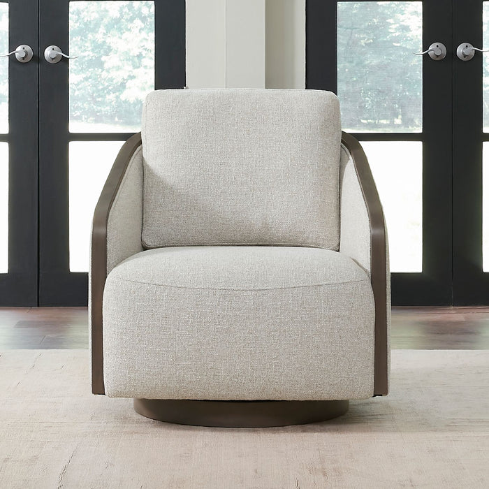 Meridian Collection Solid Wood Swivel Armchair