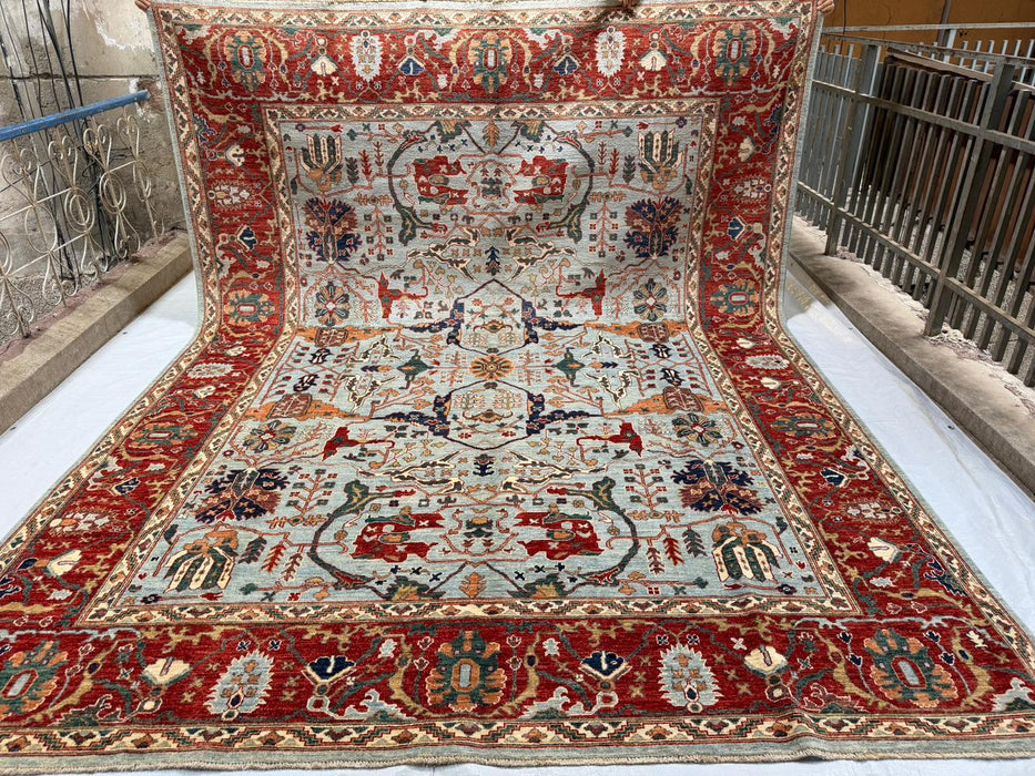 Hand-Knotted Vegetable Dye Sultanabad Rug from Pakistan,  9' 2" x 12'