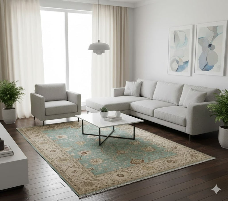 Hand-Knotted Sultanabad Vegetable-Dyed Wool Rug, 9' 4" x 11' 6"  (K)