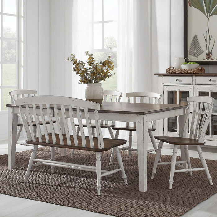 Rustic Farmhouse Rectangular Leg Dining Table