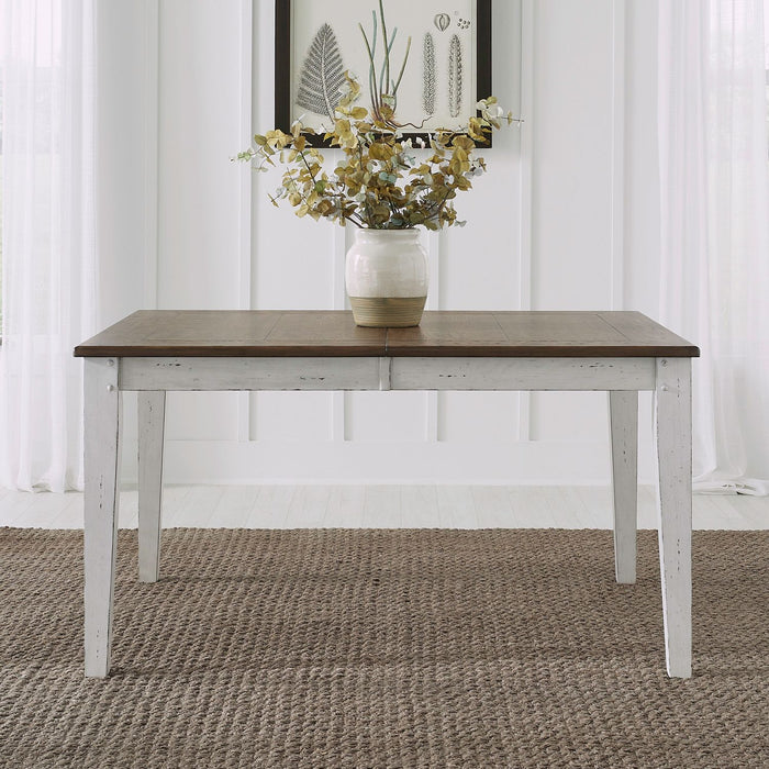 Rustic Farmhouse Rectangular Leg Dining Table