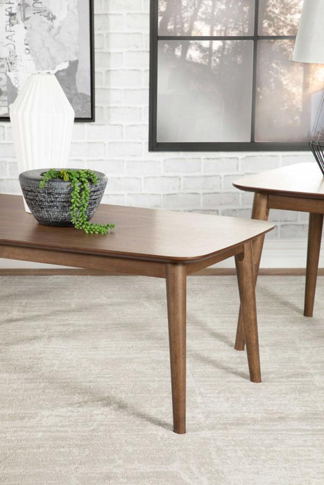 Atlantic  3-Piece Solid Wood Coffee and End Table Set Brown