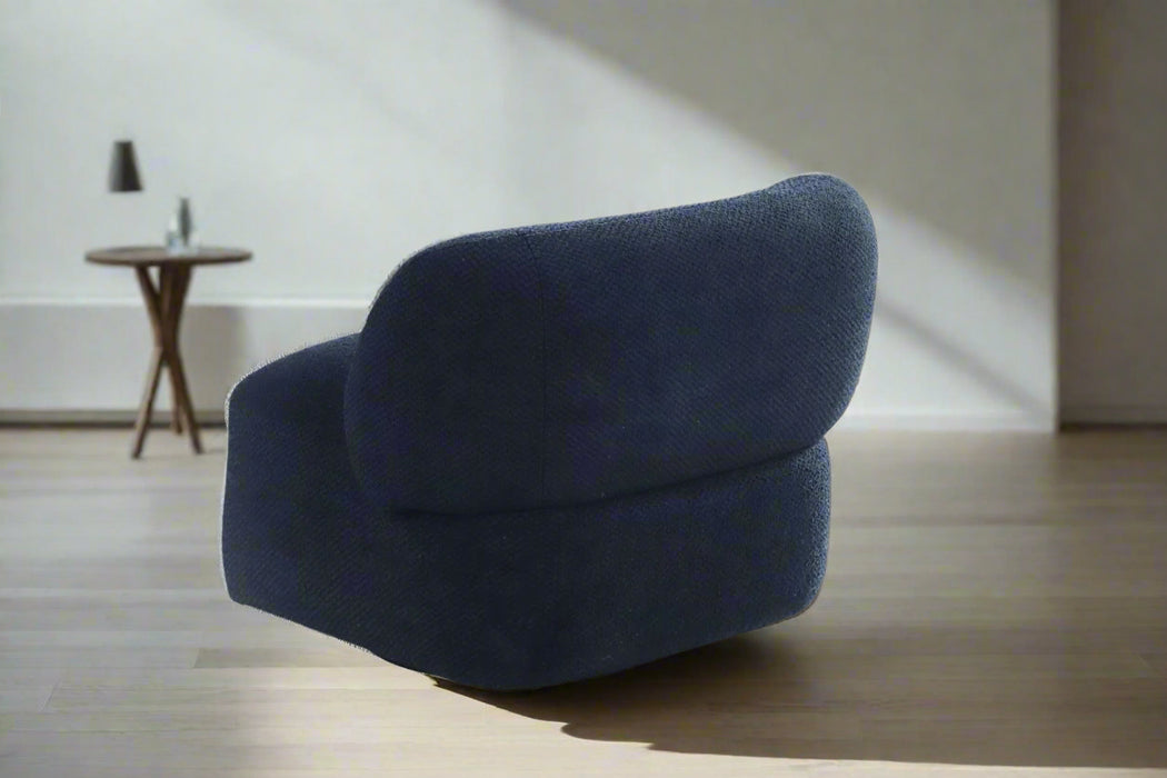 Forma Mid-Century Modern Swivel Livingroom Chair - Blue