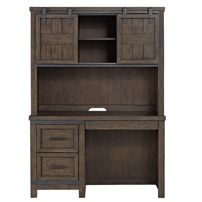 Valenwood Collection Rustic Desk Hutch Combo – Wood Office Furniture
