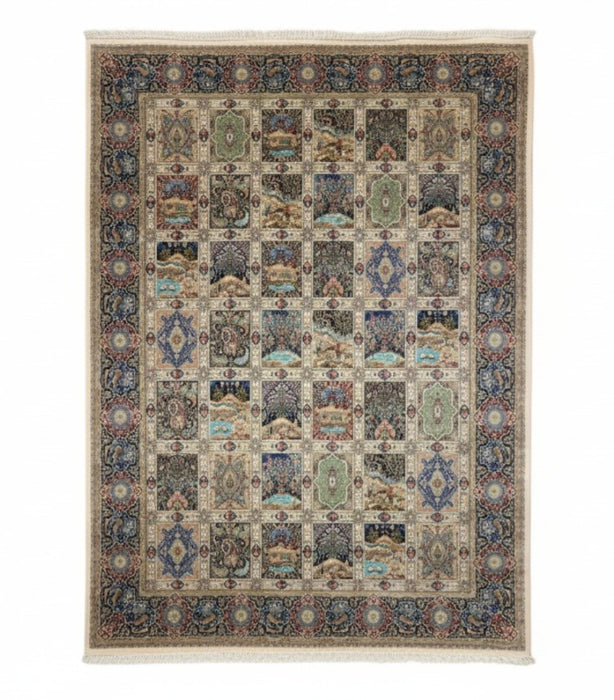 Exquisite 100% Silk Persian Design Rug – Elegant and Luxurious, size  9' 9" x 12' 10"