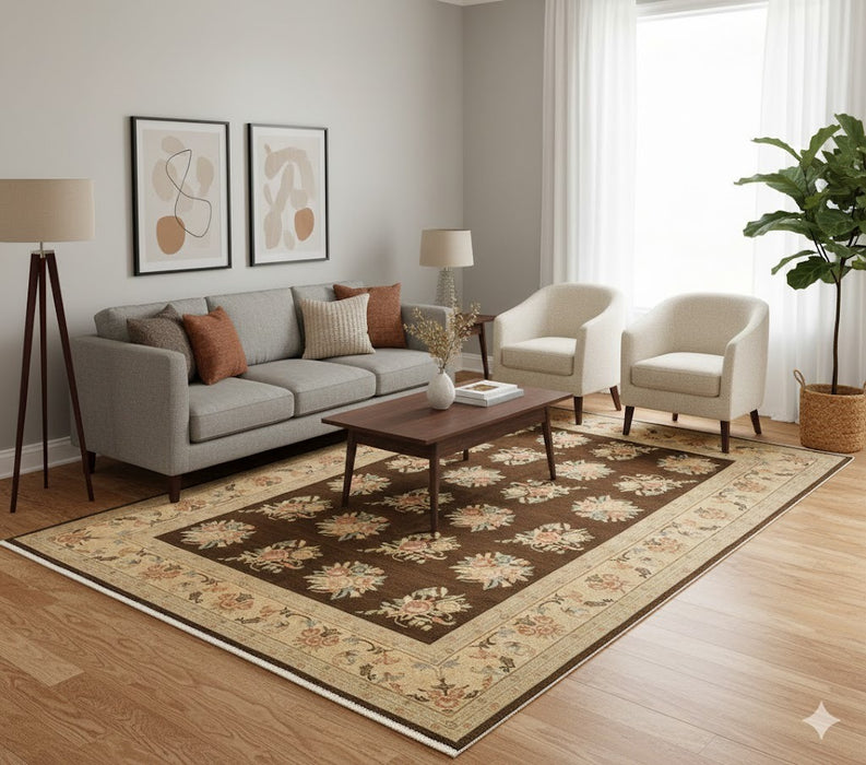 Sultanabad 100% wool Hand Made Rug - size 9" x 12"  (P)