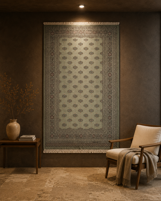 Hand-Knotted Pakistani Bokhara Rug – 100% Wool, 6' 6" x 9' 6"