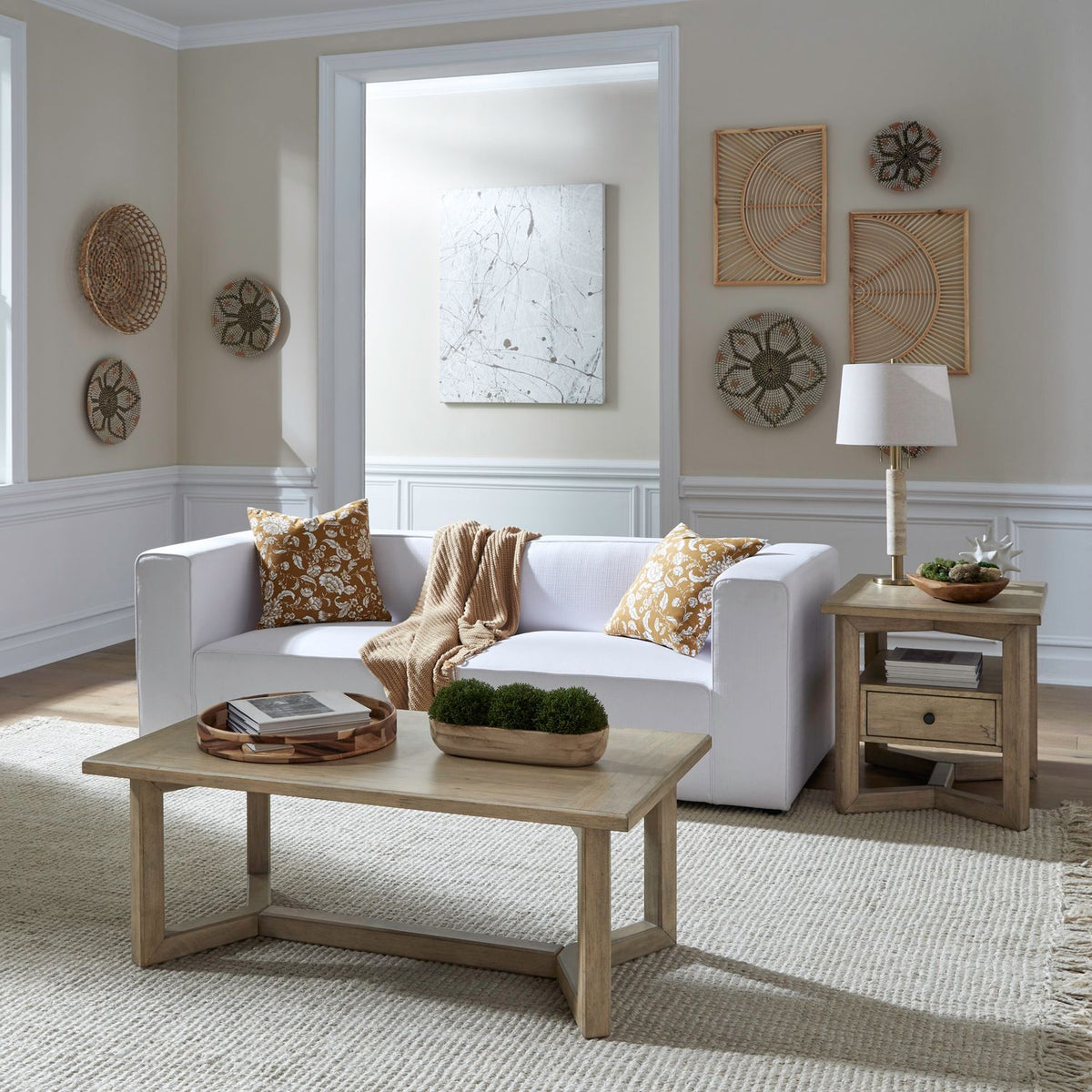Buy Greenview Loft Rustic Modern Living Room Table Set in the USA ...