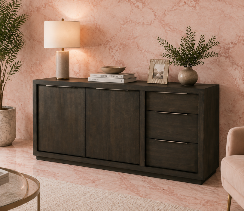 Solstice Modern 3 Drawer Sideboard / Media Console