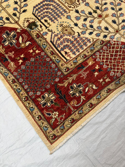 Hand-Knotted Bakhtiar Vegetable Dye Rug from Pakistan, 10' x 14'