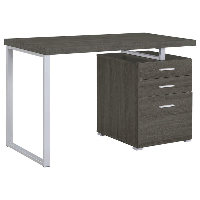 Olenza 47-Inch 3-Drawer Office Computer Desk Weathered Grey
