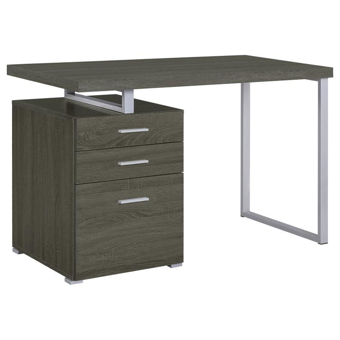 Olenza 47-Inch 3-Drawer Office Computer Desk Weathered Grey