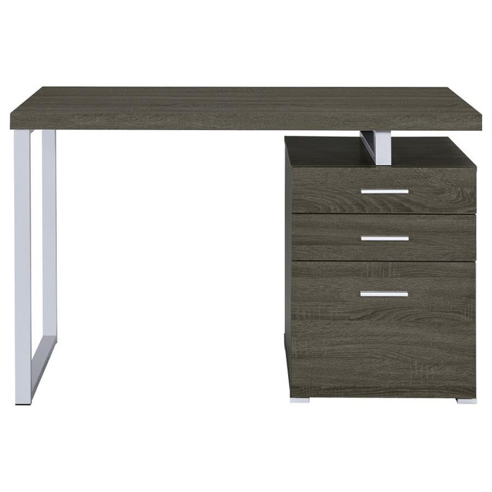 Olenza 47-Inch 3-Drawer Office Computer Desk Weathered Grey