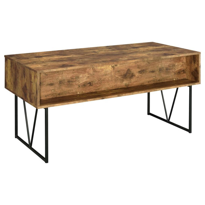 Nuvra 63-inch 4-Drawer Writing Desk Rustic Nutmeg