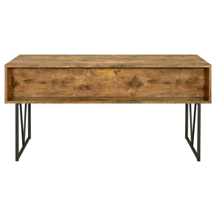Nuvra 63-inch 4-Drawer Writing Desk Rustic Nutmeg