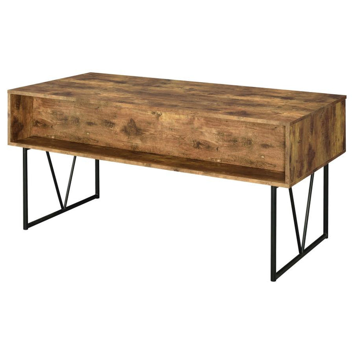Nuvra 63-inch 4-Drawer Writing Desk Rustic Nutmeg