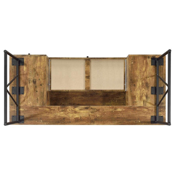 Nuvra 63-inch 4-Drawer Writing Desk Rustic Nutmeg