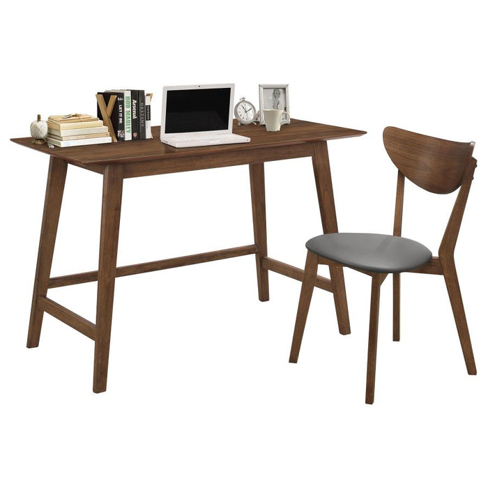 Orrenza Home Office Desk and Chair Set Walnut