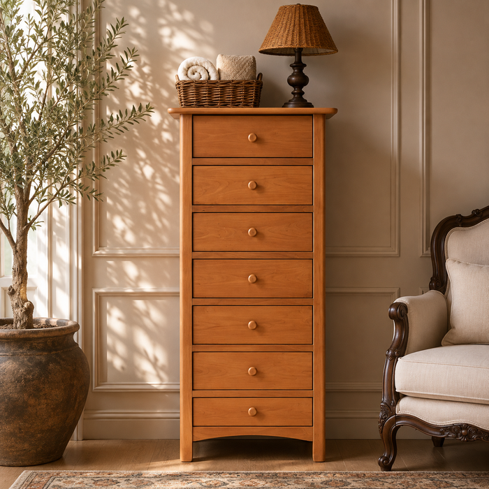 Heritage Cherry Solid Cherry Wood 7-Drawer Lingerie Chest