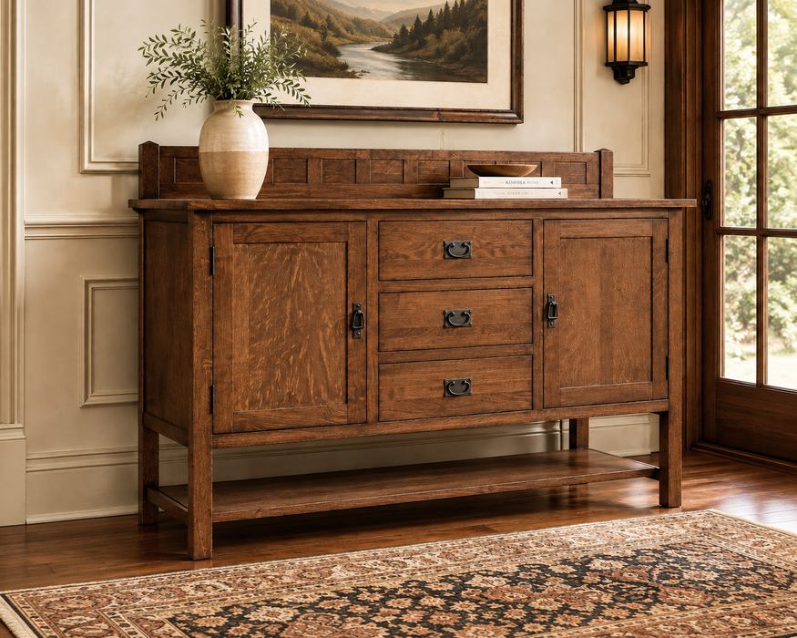 Mission Turner Sideboard with 3 Drawers and 2 Doors - Walnut (AW) - 58"