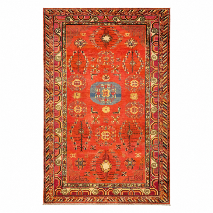 Antique Khotan Samarkand Rug, circa 1910's, 6' x 11' 5"