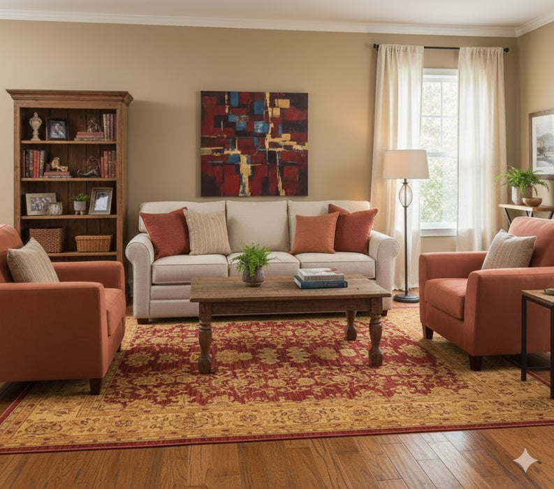 Hand-Knotted Sultanabad Vegetable-Dyed Wool Rug, 8" x 8' 9" (K)