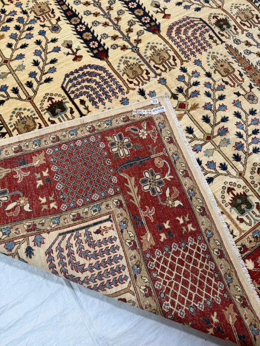 Hand-Knotted Bakhtiar Vegetable Dye Rug from Pakistan, 10' x 14'