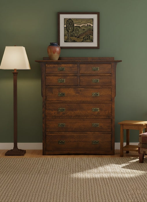 Mission Quarter Sawn Oak 8 Drawer Dresser