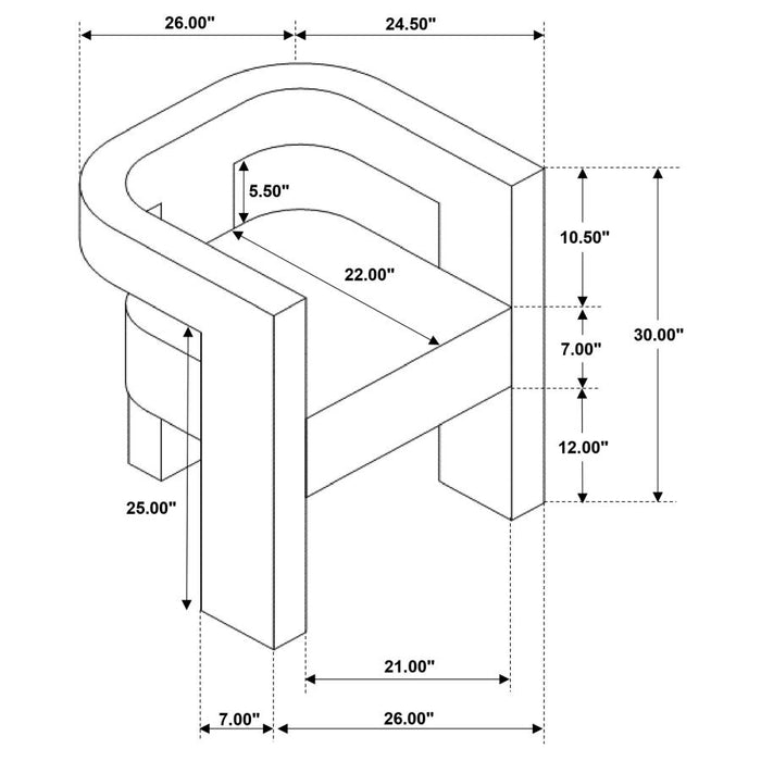 Modern Accent Chair – Fully Upholstered Contemporary Lounge Chair