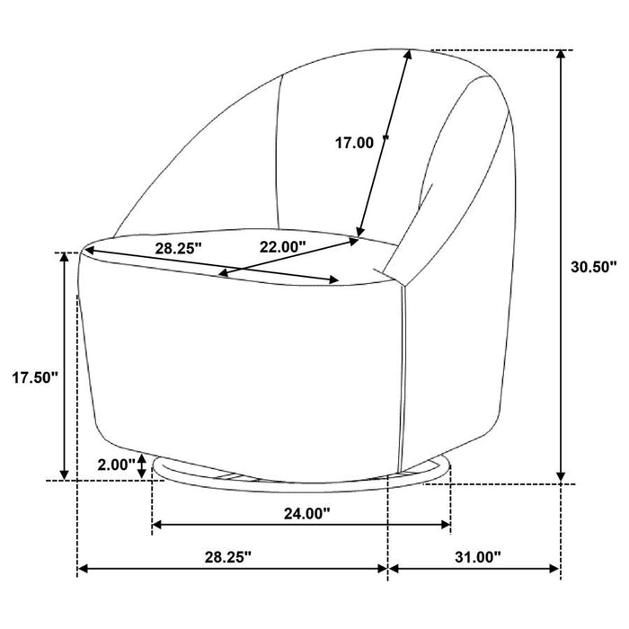 Auralin 360° Upholstered Swivel Accent Chair in Mustard Yellow