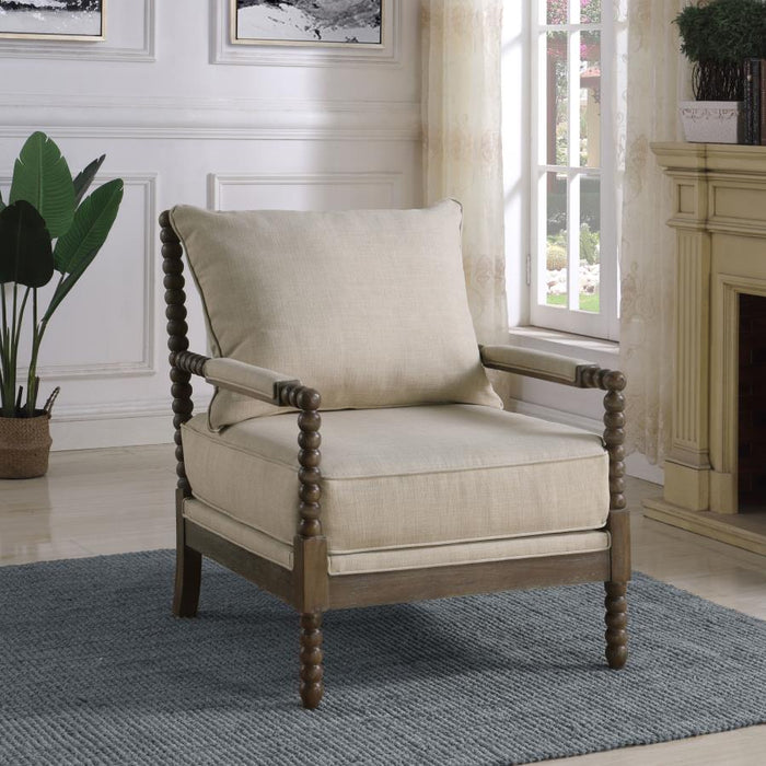 The Couture Collection Upholstered Bobbin Accent Chair