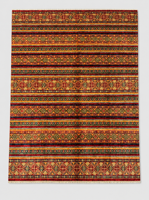 Hand-Knotted Vegetable Dye Bakhtiar Rug from Pakistan,  8' x 10'
