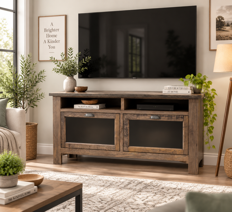 Emerson 60" TV Stand - Rustic Walnut