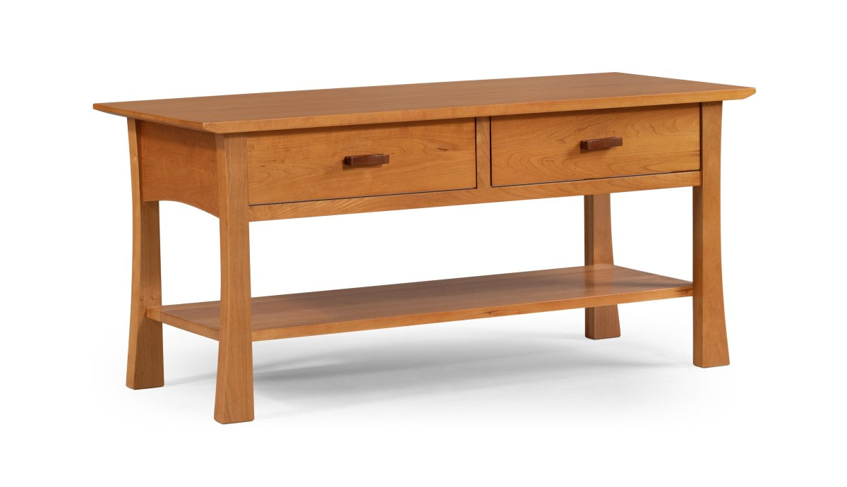 Heritage Cherry Solid Wood 2-Drawer Coffee Table