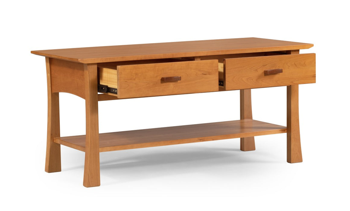 Heritage Cherry Solid Wood 2-Drawer Coffee Table