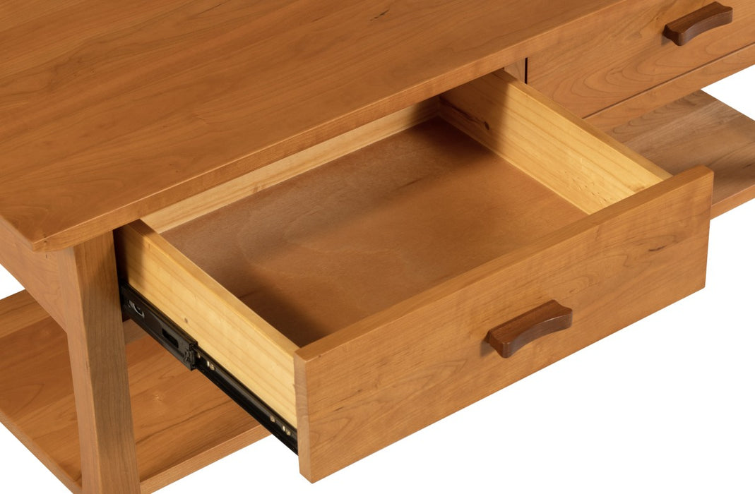 Heritage Cherry Solid Wood 2-Drawer Coffee Table