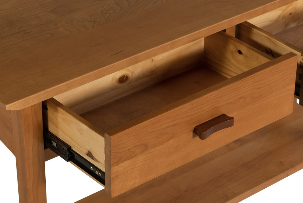 Heritage Cherry Solid Wood 2-Drawer Sofa Table / Console