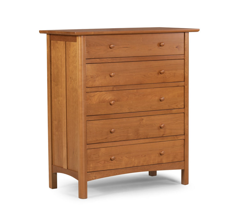 Heritage Cherry Solid Cherry Wood 5-Drawer Chest / Dresser