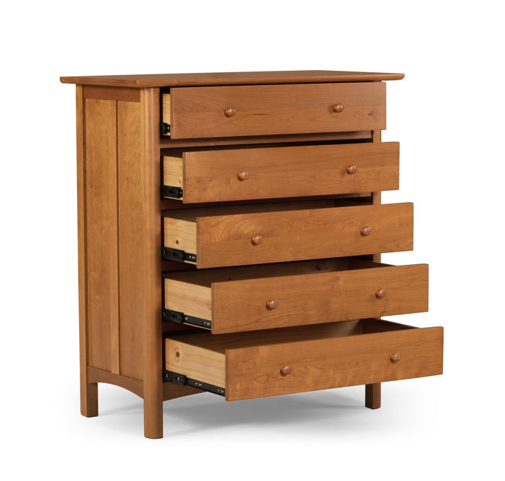 Heritage Cherry Solid Cherry Wood 5-Drawer Chest / Dresser