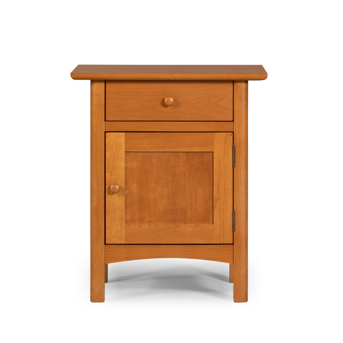 Heritage Cherry Solid Cherry Wood Nightstand with Cabinet Storage