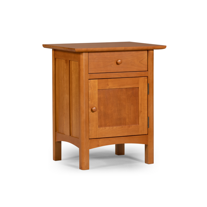Heritage Cherry Solid Cherry Wood Nightstand with Cabinet Storage