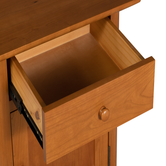 Heritage Cherry Solid Cherry Wood Nightstand with Cabinet Storage